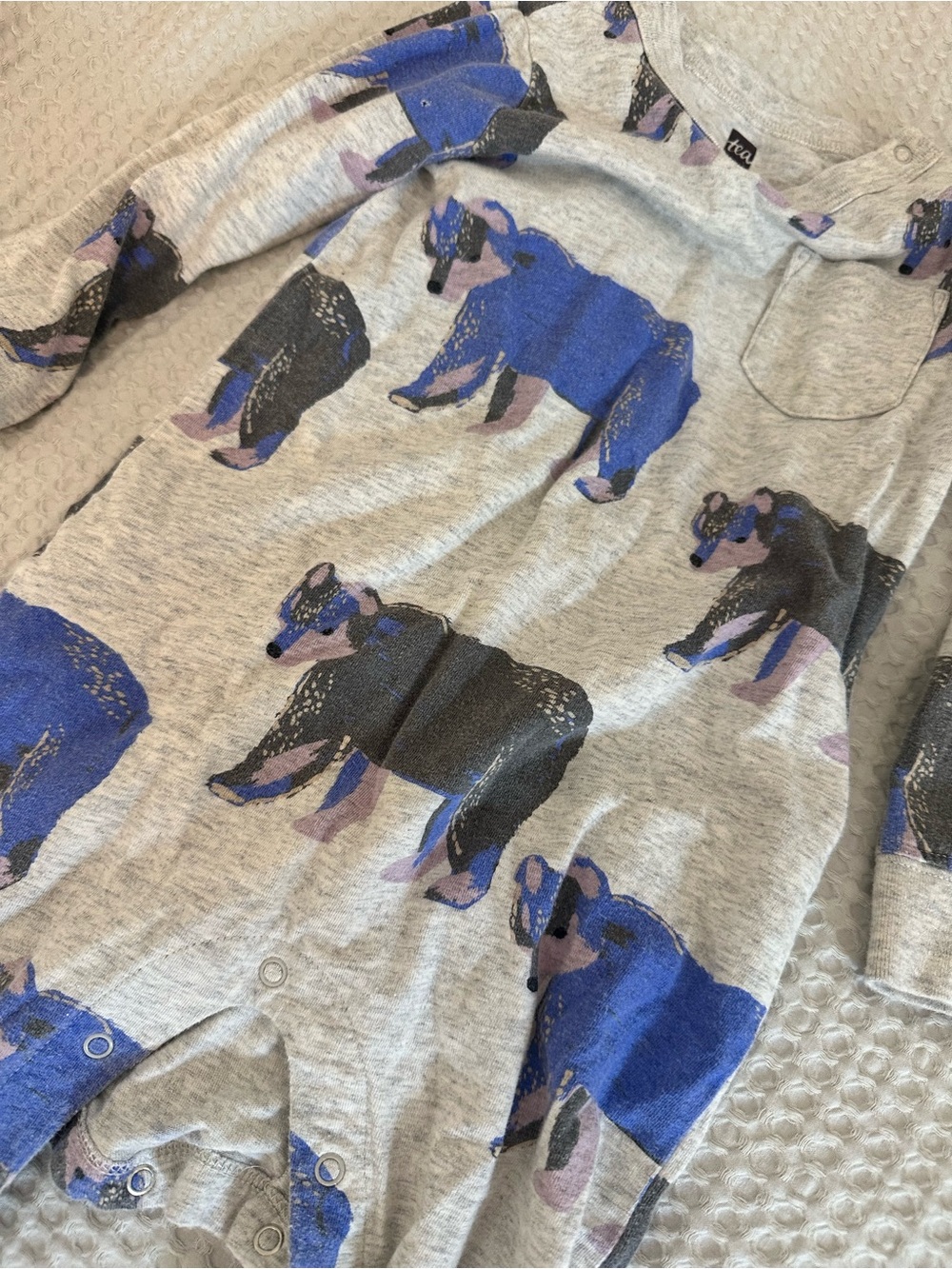 Tea Collection Bear Rompers 18-24 mo - Picture 5 of 7